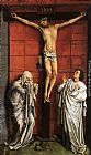 Rogier Van Der Weyden Canvas Paintings - Christ on the Cross with Mary and St. John